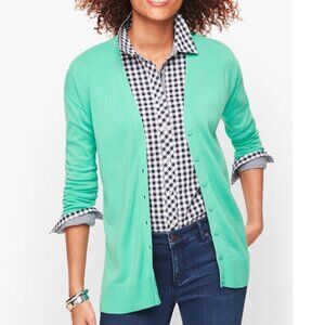 Talbots Girlfriend Cardigan Sweater Mint Green